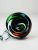 14mm Green and Orange Red Wig Wag With Handle Bowl Piece