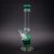 HVY Glass Straight Colored Wave Bong – Sea Green with Waves