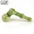 Wrap-n-Rake Patterned & Fumed Hammer-Style Bubbler – Green
